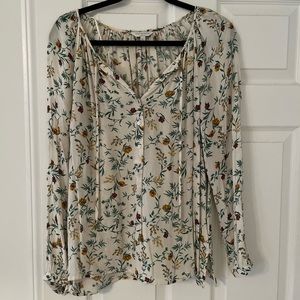 Long sleeve floral Lucky Brand shirt like new